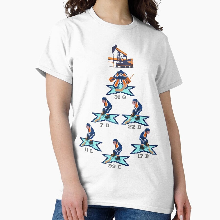8bit hockey Oilers Legends Classic T-Shirt