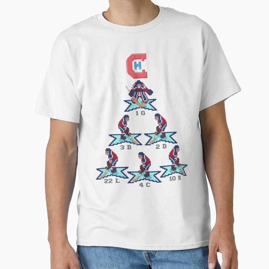 8bit hockey les habs Classic T-Shirt