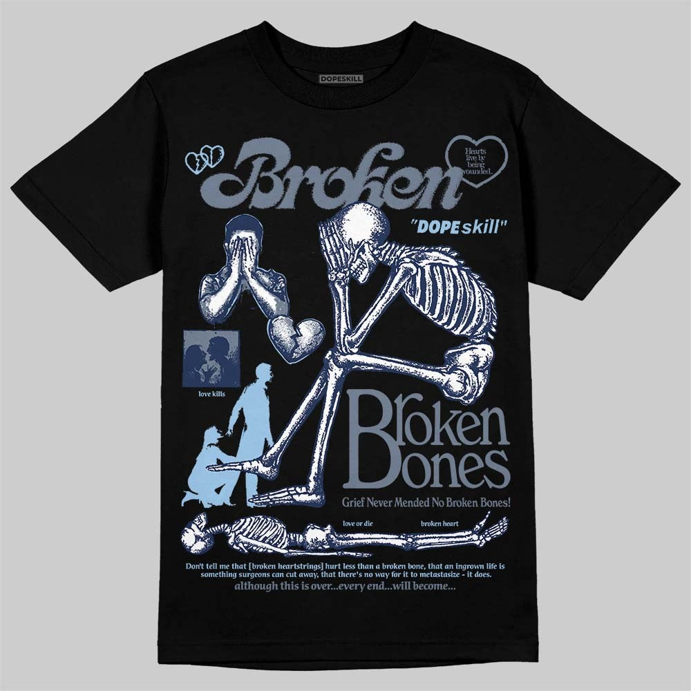 9060 Grey Day DopeSkill T-Shirt Broken Bones Graphic