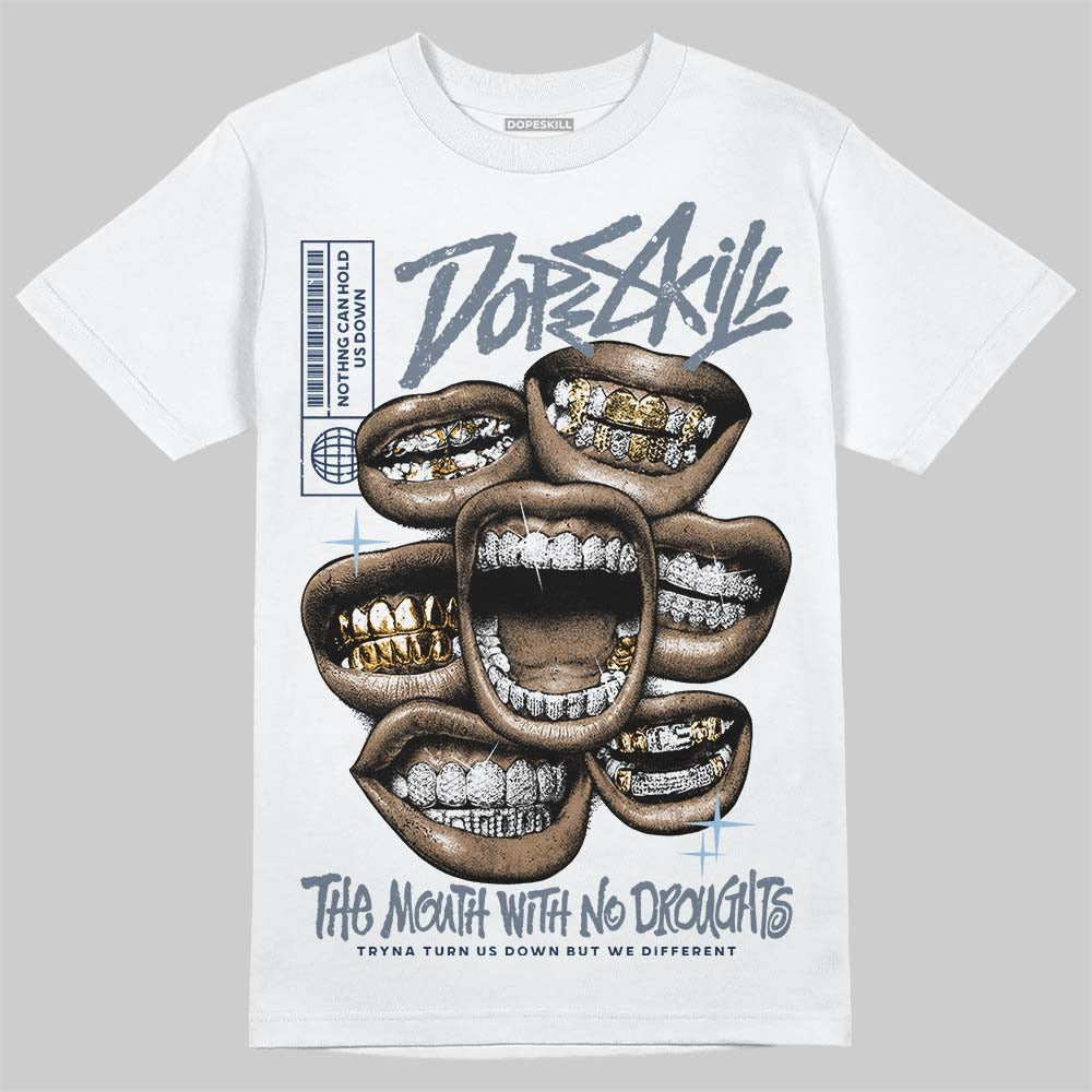 9060 Grey Day DopeSkill T-Shirt The Mouth With No Droughts Graphic