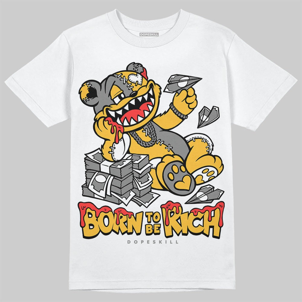 9060 Varsity Gold DopeSkill T-Shirt Born To Be Rich Graphic