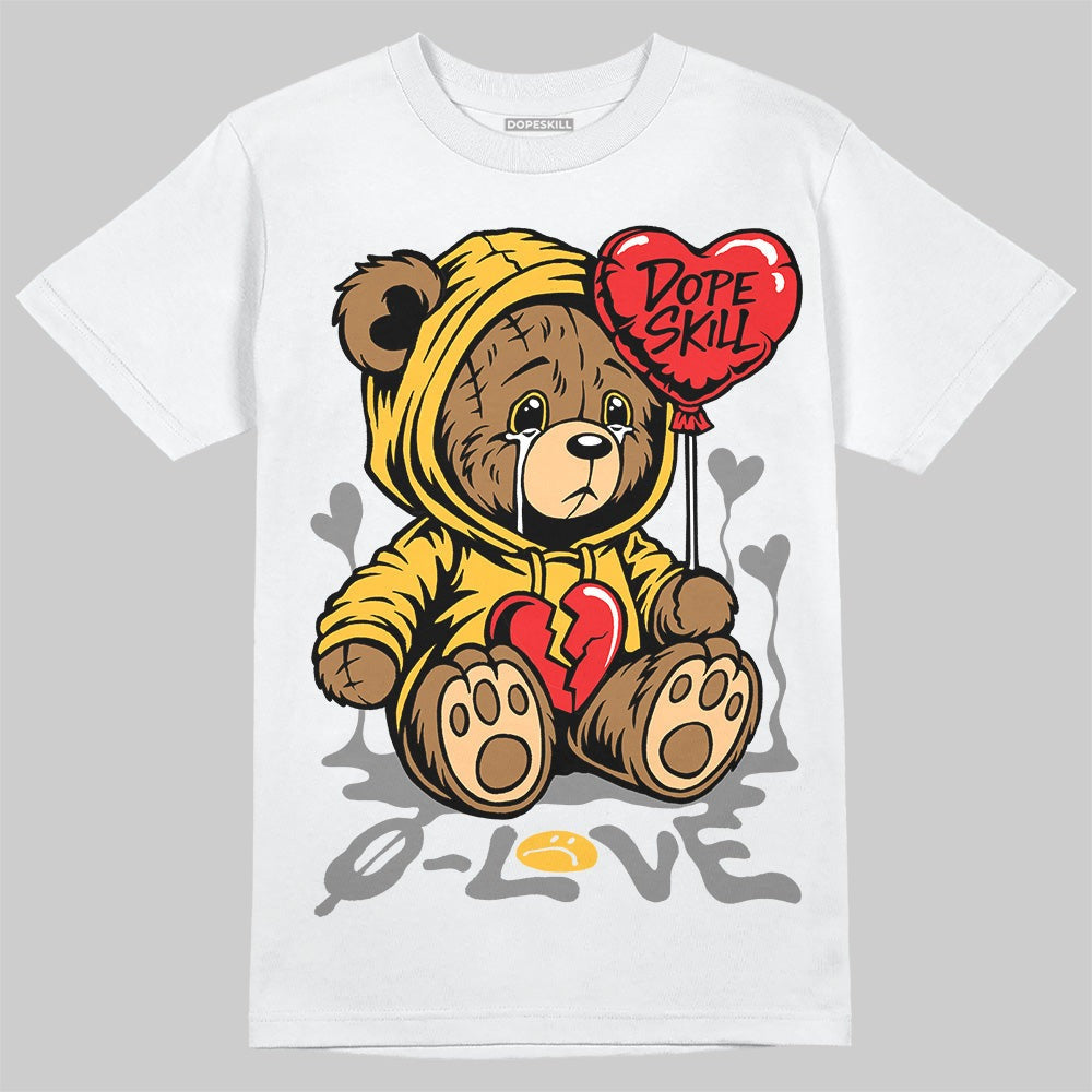 9060 Varsity Gold DopeSkill T-Shirt Broken Bear Graphic