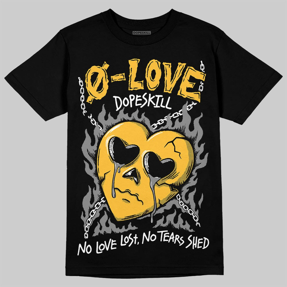 9060 Varsity Gold DopeSkill T-Shirt Crying Heart Graphic