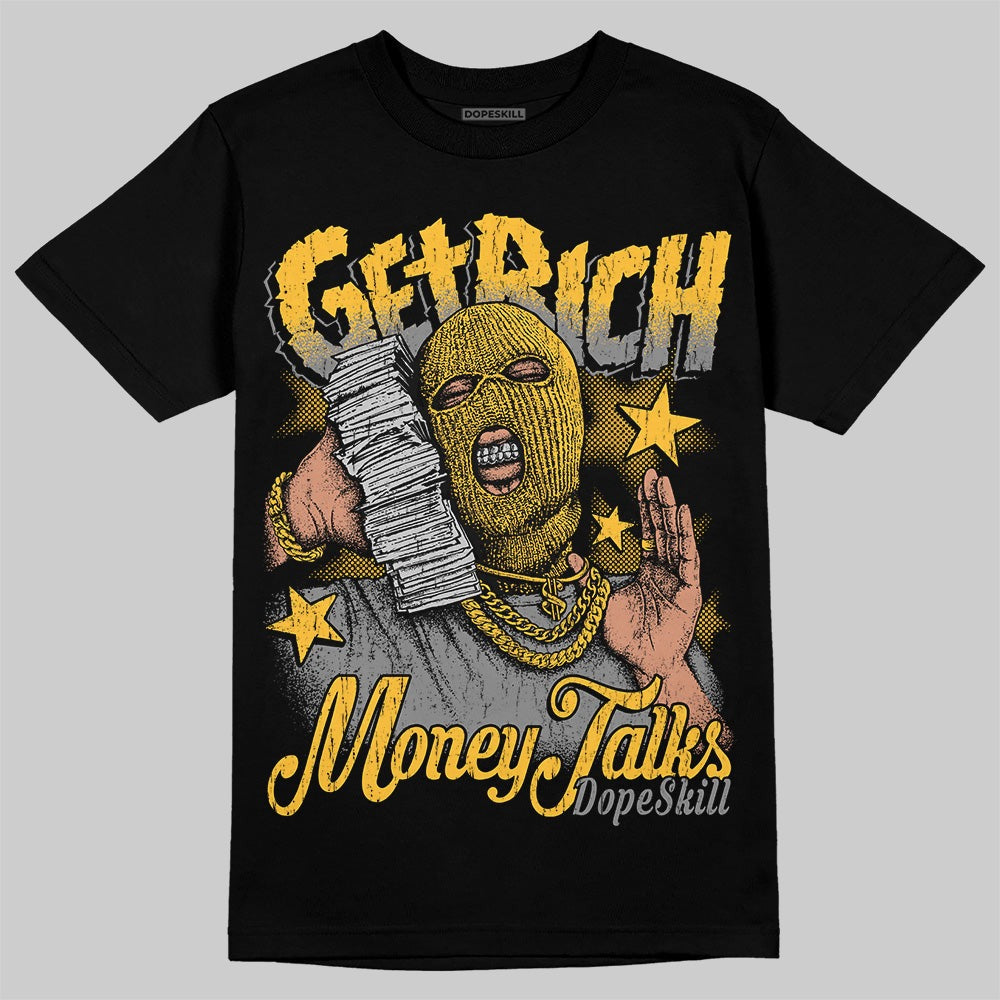 9060 Varsity Gold DopeSkill T-Shirt Get Rich Graphic
