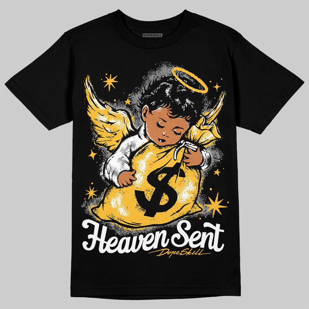 9060 Varsity Gold DopeSkill T-Shirt Heaven Sent Graphic
