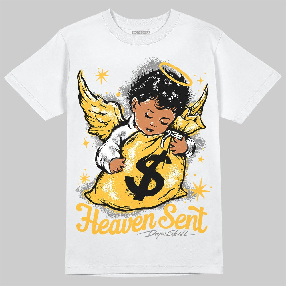 9060 Varsity Gold DopeSkill T-Shirt Heaven Sent Graphic