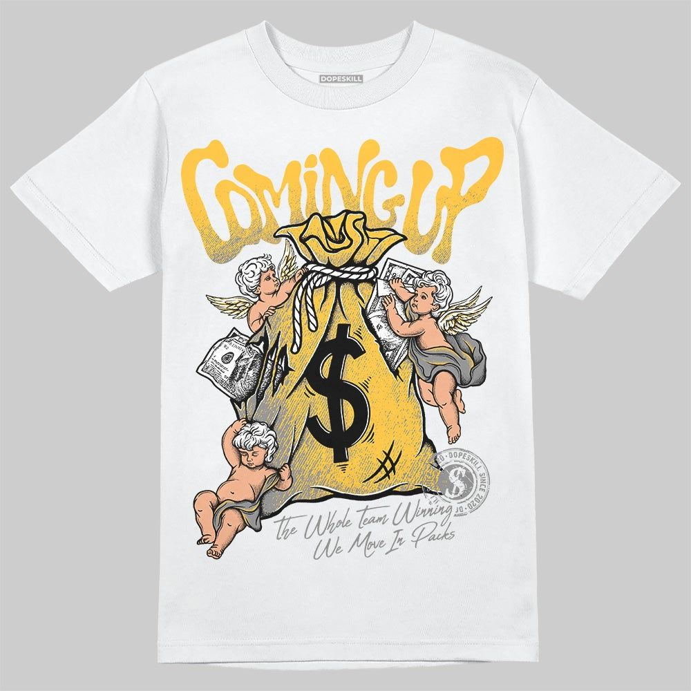 9060 Varsity Gold DopeSkill T-Shirt Money Bag Coming Up Graphic