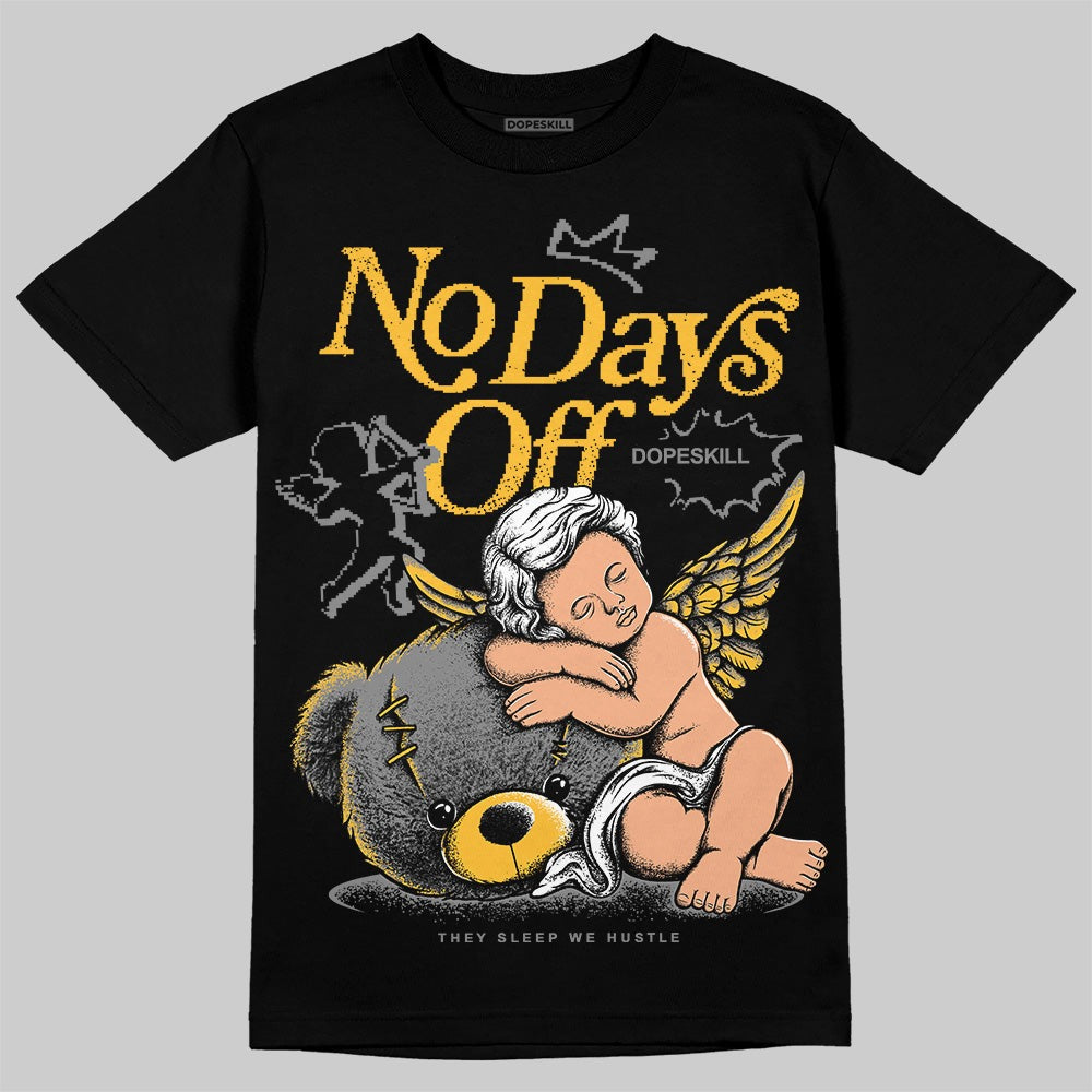 9060 Varsity Gold DopeSkill T-Shirt New No Days Off Graphic