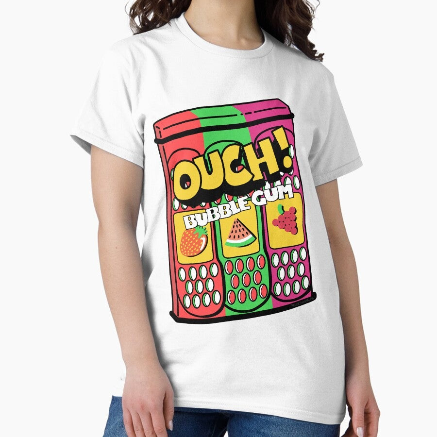 90S Nostalgia Ouch Bubblegum Classic T Shirt