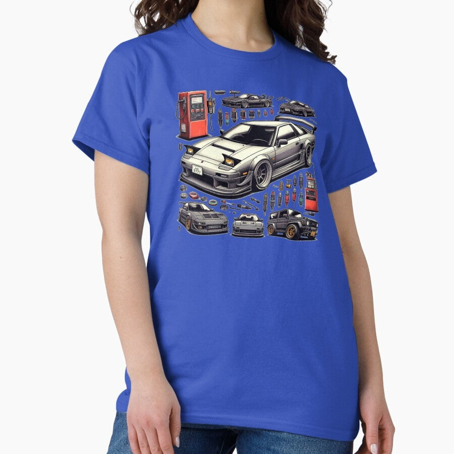 90s Japanese Sports Cars collage Classic T-Shirt
