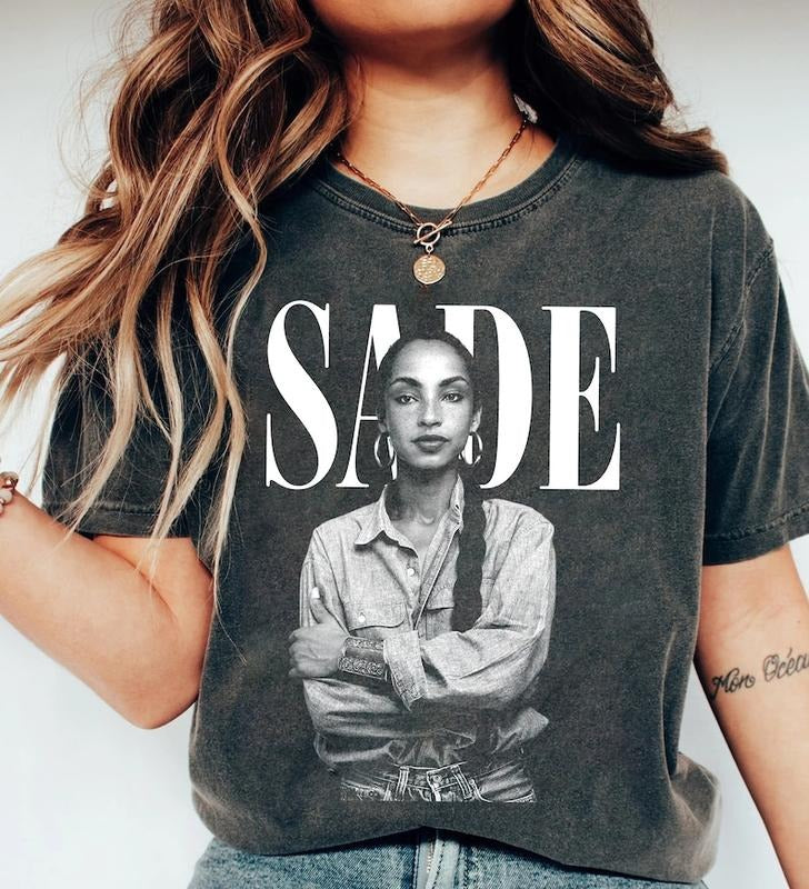 90s Vintage Sade Shirt, Sade Adu Unisex Tshirt, SADE Tour Crewneck Tshirt, Sade Pop Music Fan shirt, Gift for men women unisex tshirt, Music T-Shirt, Sade Shirt, Popular Sweatshirt, Cute Sweatshirt, Black Owned style 001