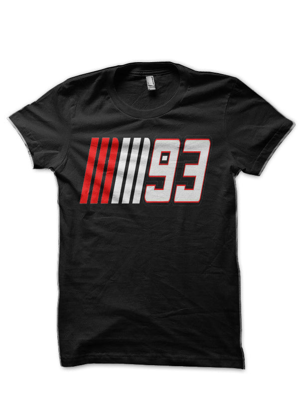 93 Marc Marquez Half Sleeve Black T-Shirt
