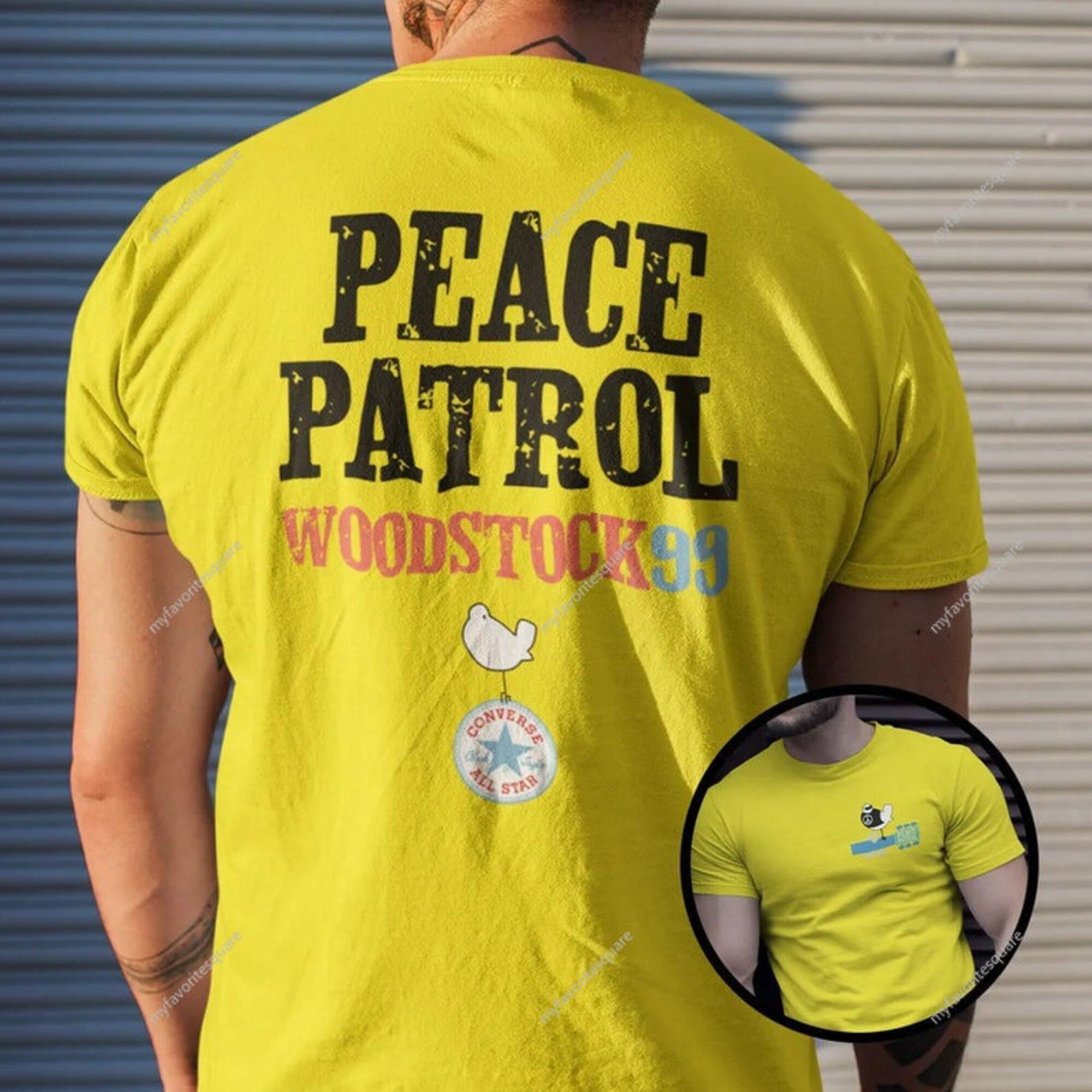 1999 Woodstock Peace Patrol Shirt, Woodstock 99 Shirt