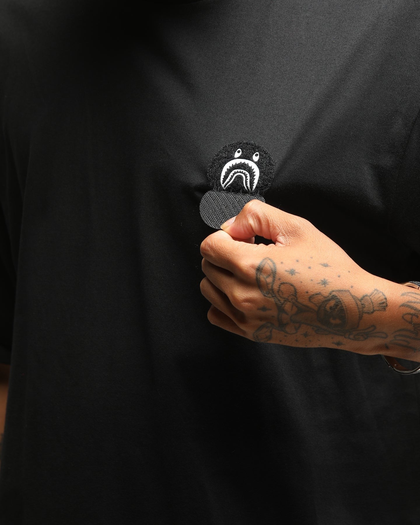 A Bathing Ape Men's Big WGM Shark Emblem Short Sleeve T-Shirt Black