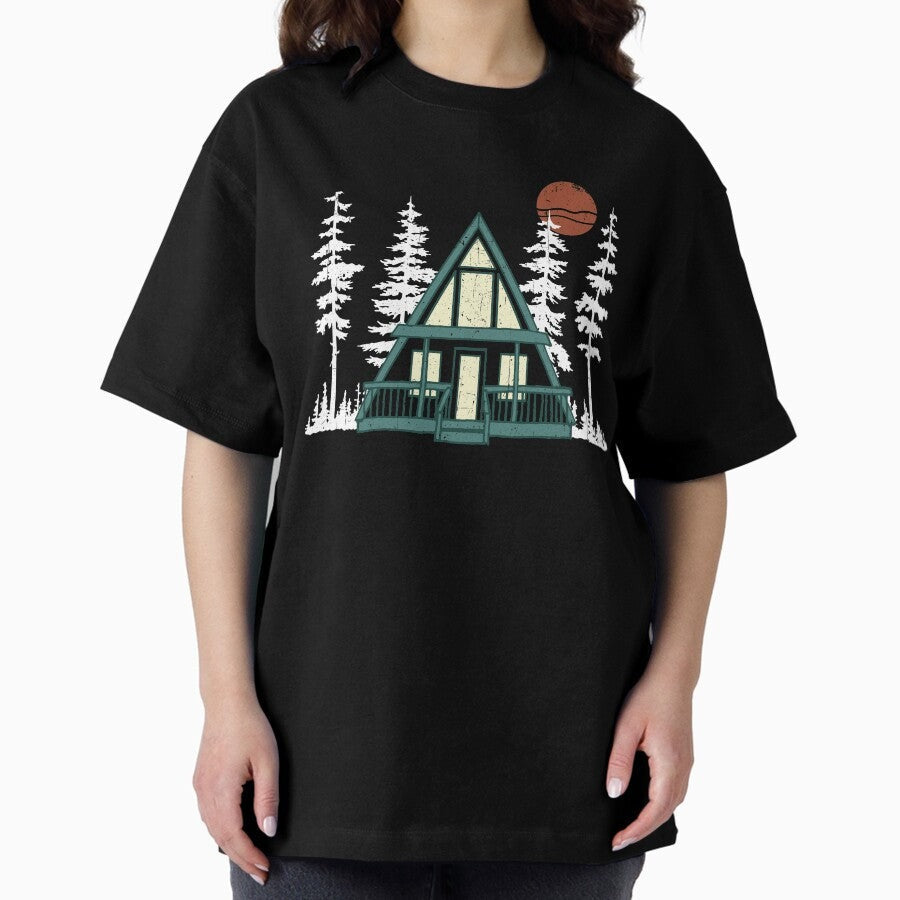A Frame with Pine Trees Oversized T-Shirt