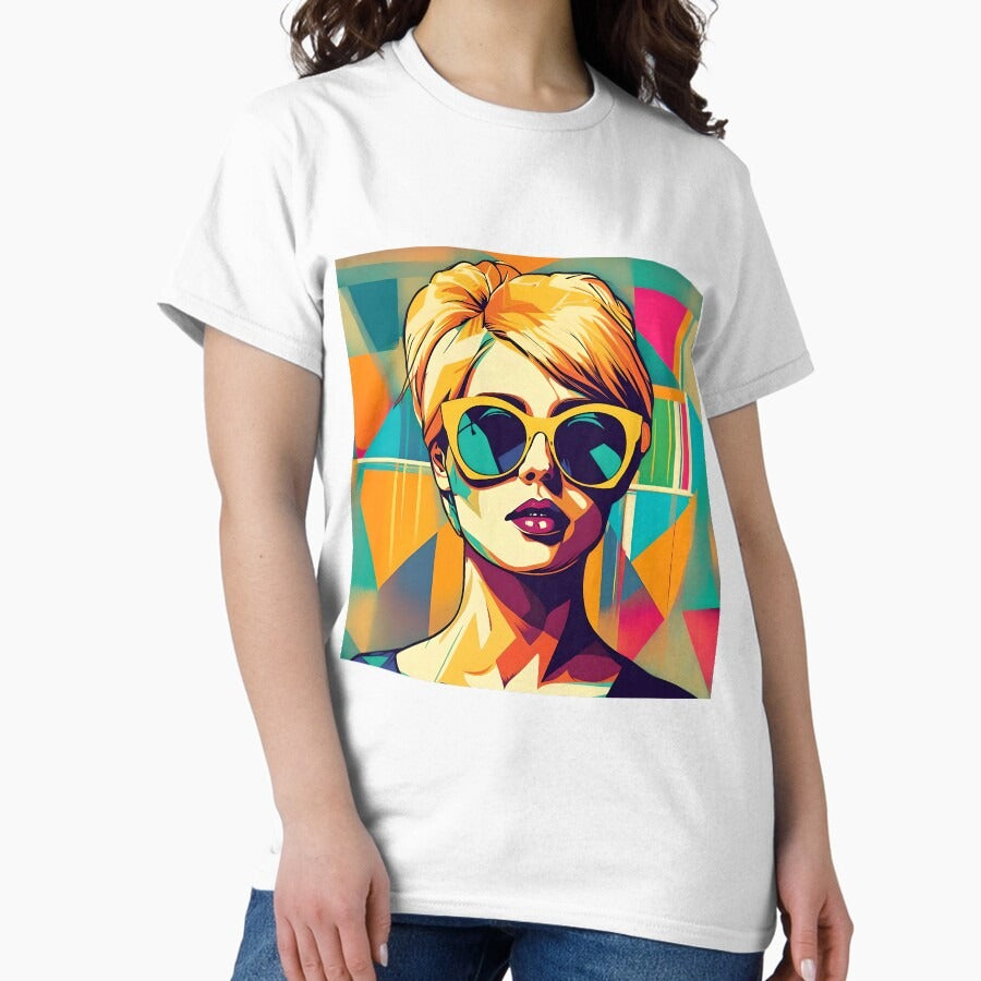 A Girl With Sunglasses Classic T Shirt