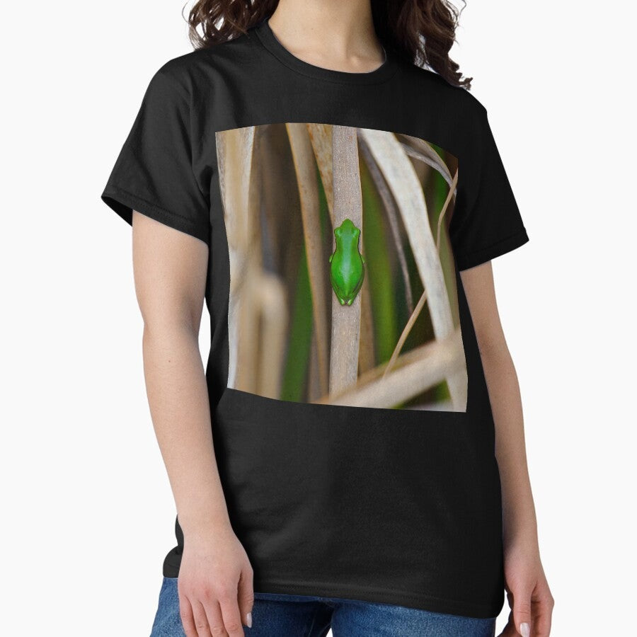 A Green Slender Tree Frog Frog Frogs Square Classic T Shirt