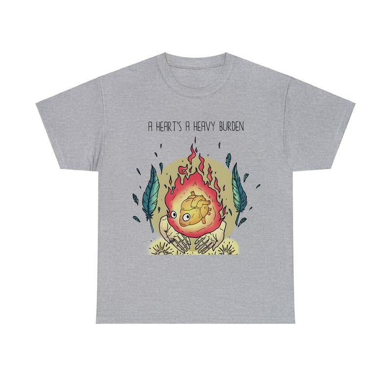 A Heart's A Heavy Burden Calcifer Sweatshirt, T-Shirt, Hoodie
