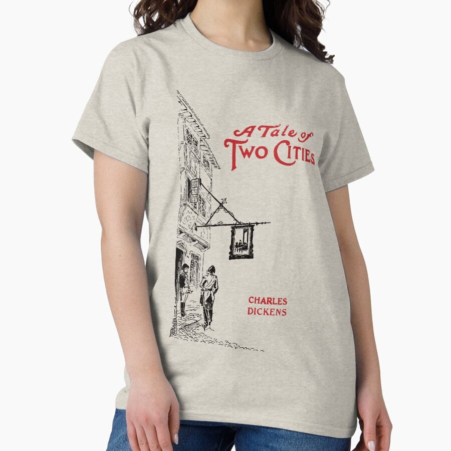 A Tale Of Two Cities T Shirt Charles Dickens Classic Novel Literature Vintage Retro Wall Art Classic T Shirt