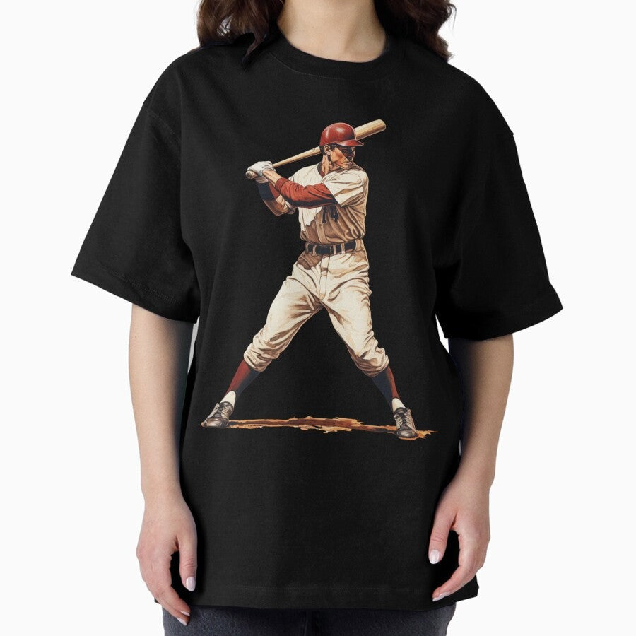 A Vintage Baseball Player Oversized T-Shirt