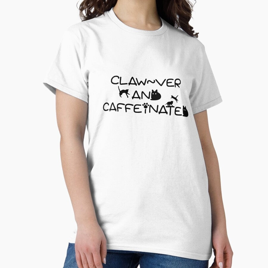 A witty and playful phrase for clever cats and coffee enthusiasts Classic T-Shirt