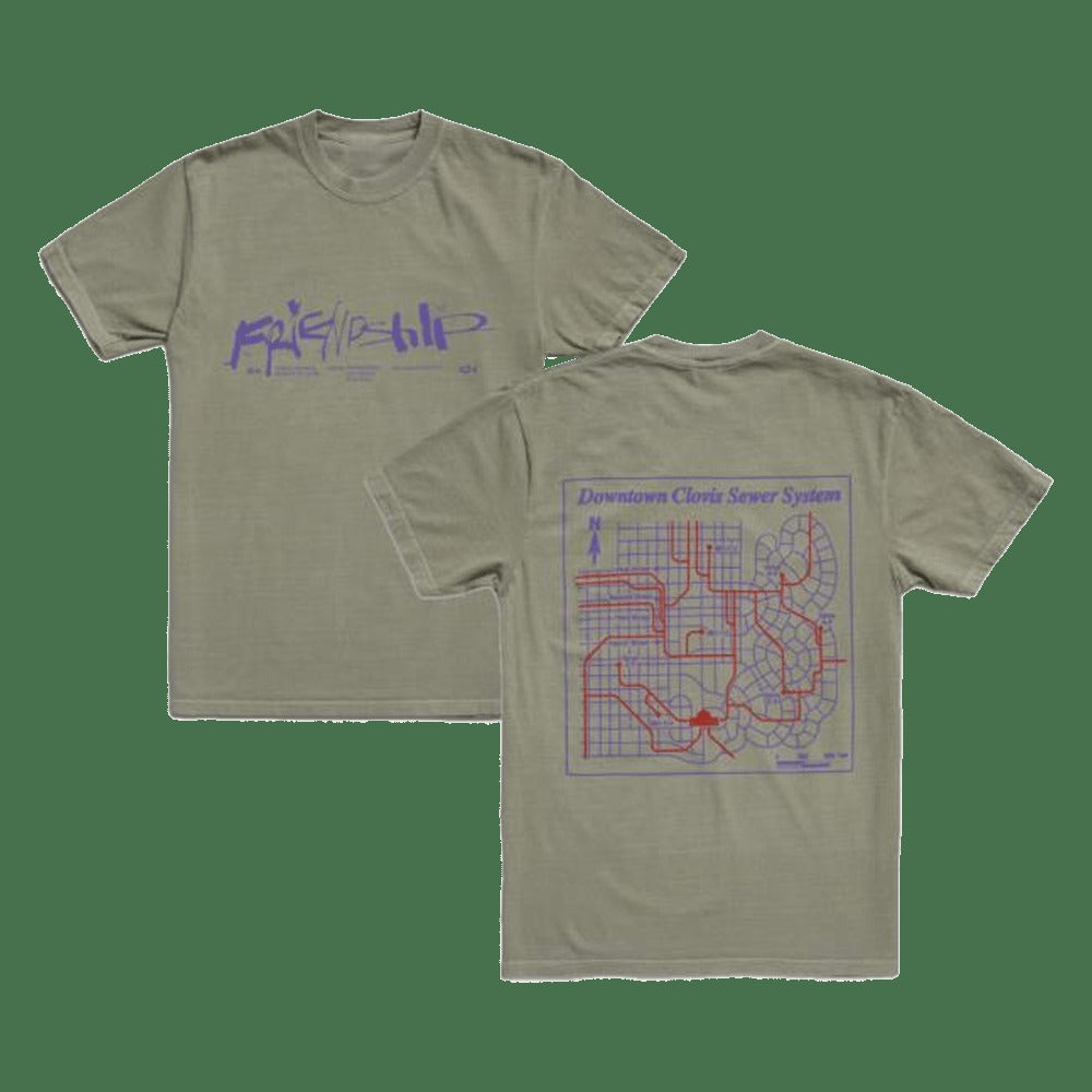 A24films Merch Friendship Sewer System Map T-Shirt Useful Gifts For Dad