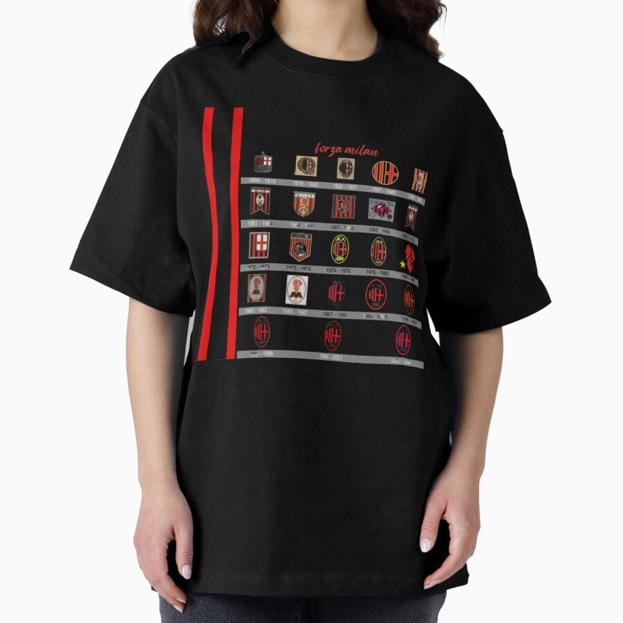 AC Milan Logo History Oversized T-Shirt