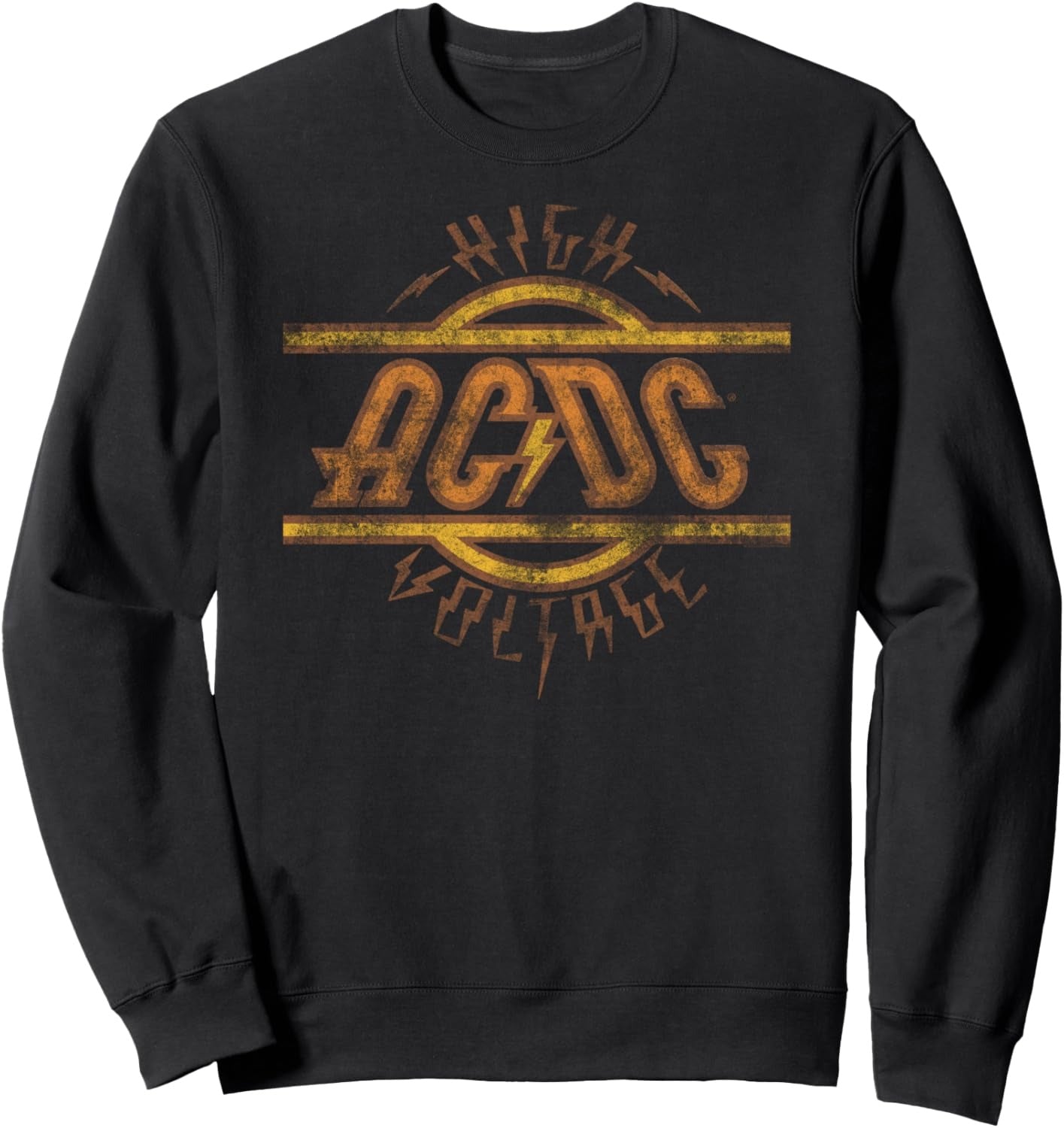ACDC High Voltage Logo Distressed Rock Music Band Sweatshirt