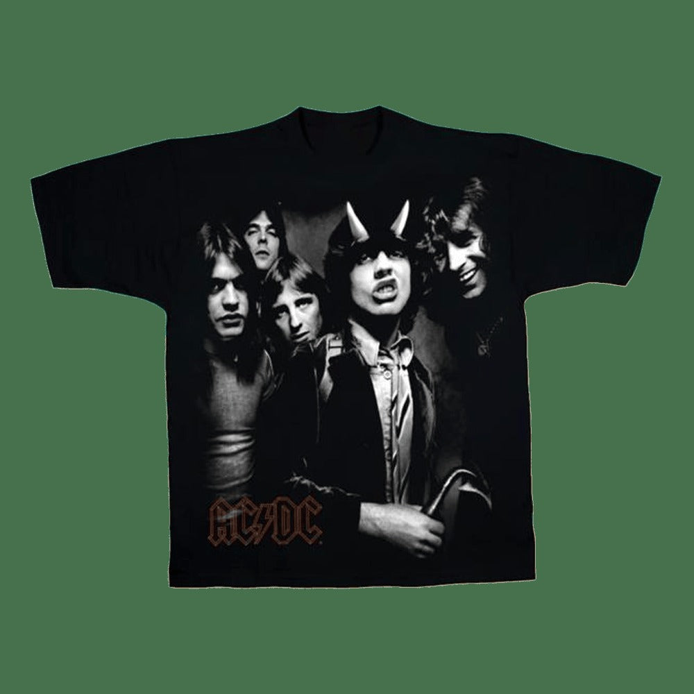 ACDC Merch ACDC Highway Group Black T-Shirt Unique Gifts For Music Lovers