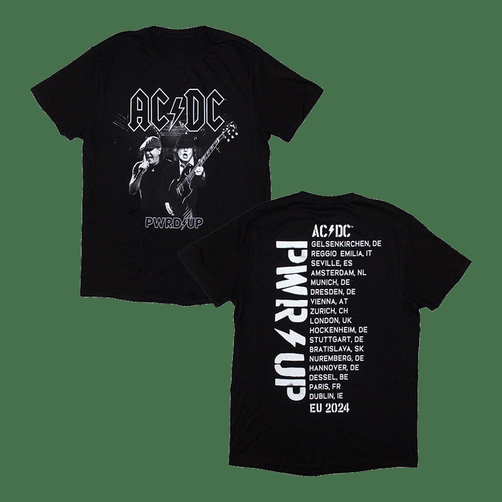 ACDC Merch Angus And Bryan Pwr Up Tour T-Shirt Cool Gifts For Music Lovers