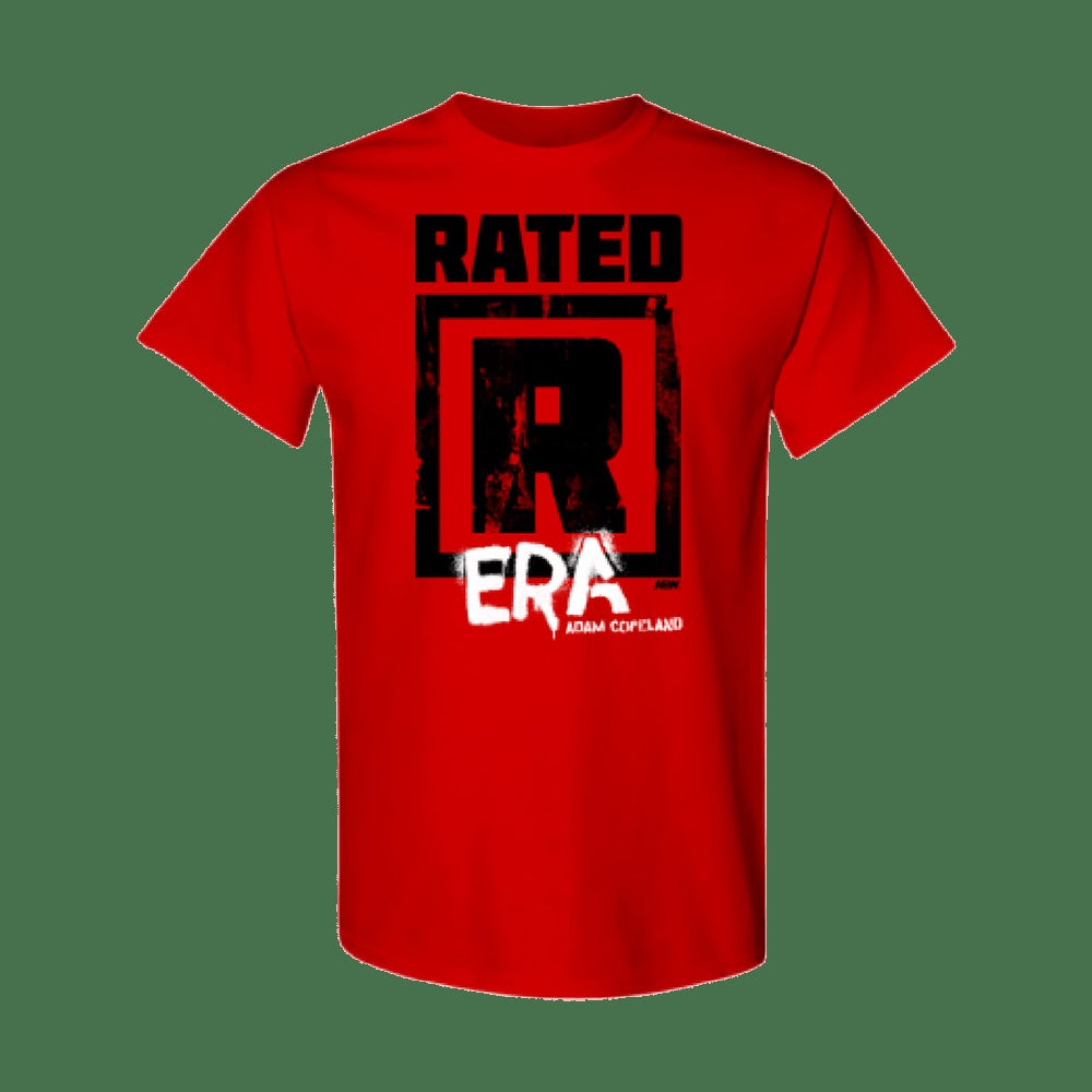 AEW Merch Top Rope Tuesday Adam Copeland Rated R Era Red Shirt Best Gifts For Dudes