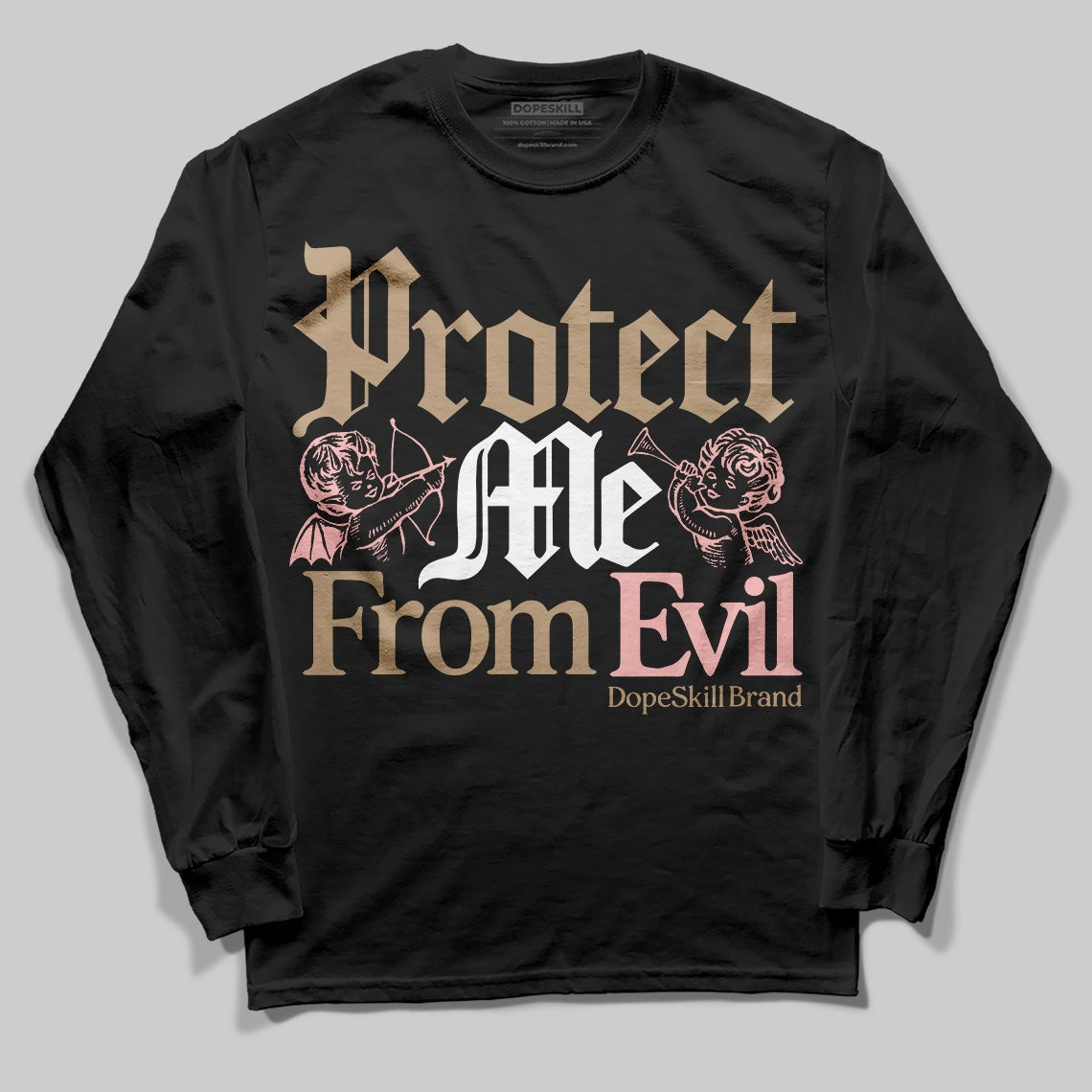 AIR FORCE 1 LINEN DopeSkill Long Sleeve T-Shirt Protect Me From Evil Graphic