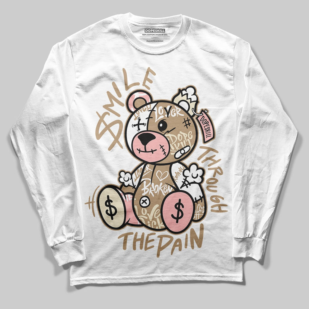 AIR FORCE 1 LINEN DopeSkill Long Sleeve T-Shirt Smile Through The Pain Graphic