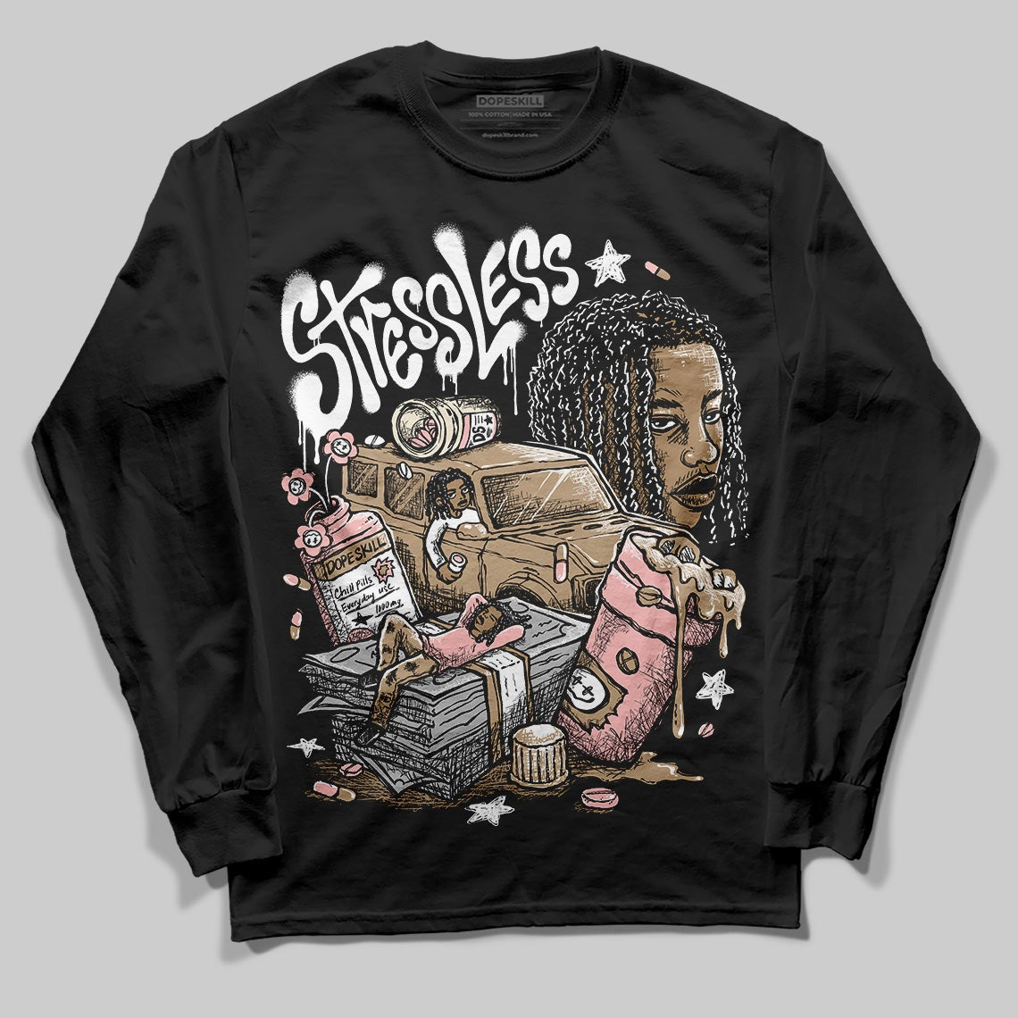 AIR FORCE 1 LINEN DopeSkill Long Sleeve T-Shirt Stressless Graphic