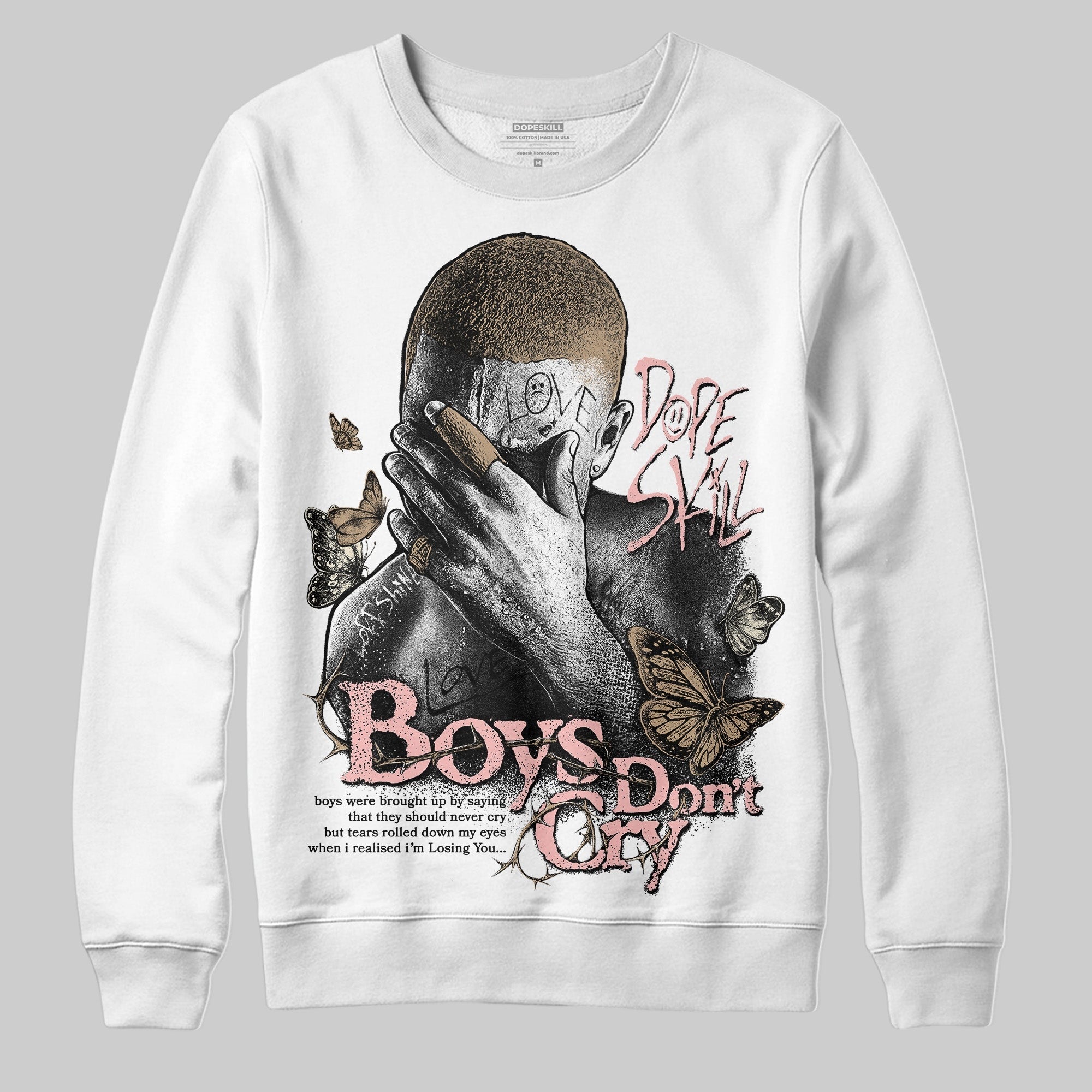 AIR FORCE 1 LINEN DopeSkill Sweatshirt Boys Don't Cry Graphic