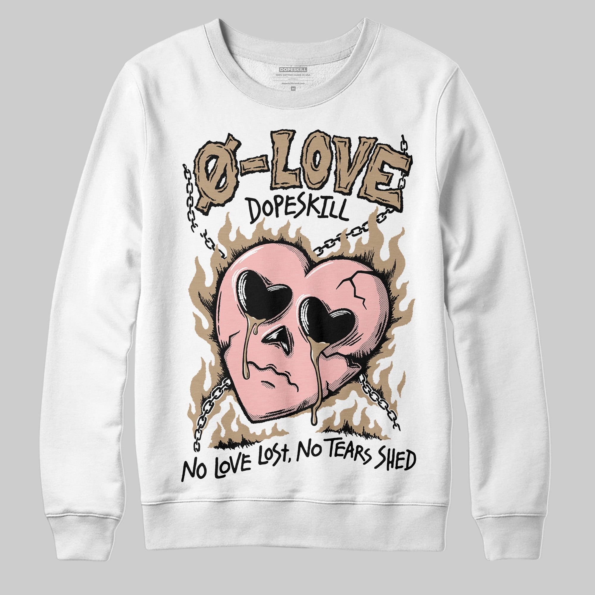 AIR FORCE 1 LINEN DopeSkill Sweatshirt Crying Heart Graphic