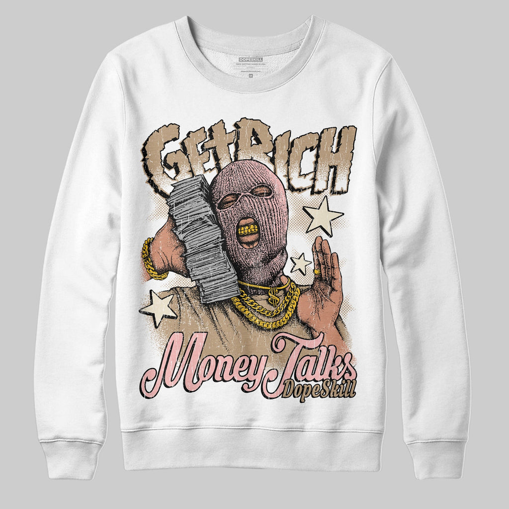 AIR FORCE 1 LINEN DopeSkill Sweatshirt Get Rich Graphic