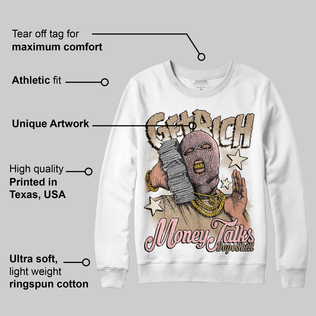 AIR FORCE 1 LINEN DopeSkill Sweatshirt Get Rich Graphic