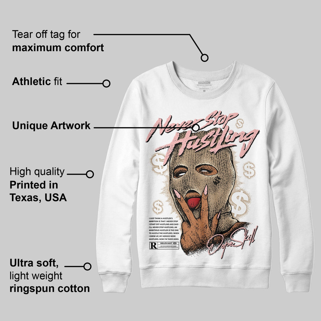 AIR FORCE 1 LINEN DopeSkill Sweatshirt Never Stop Hustling Graphic