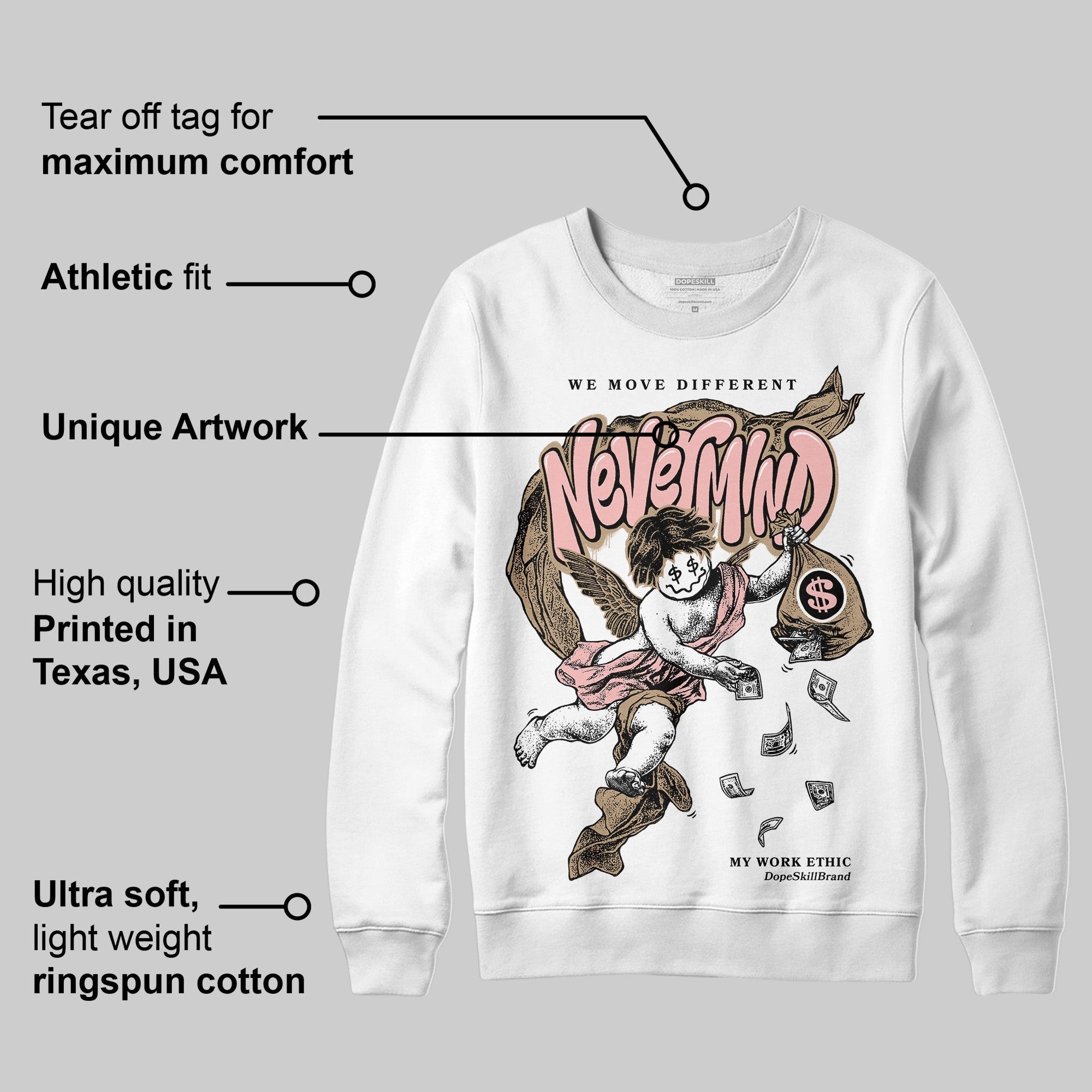 AIR FORCE 1 LINEN DopeSkill Sweatshirt Nevermind Graphic