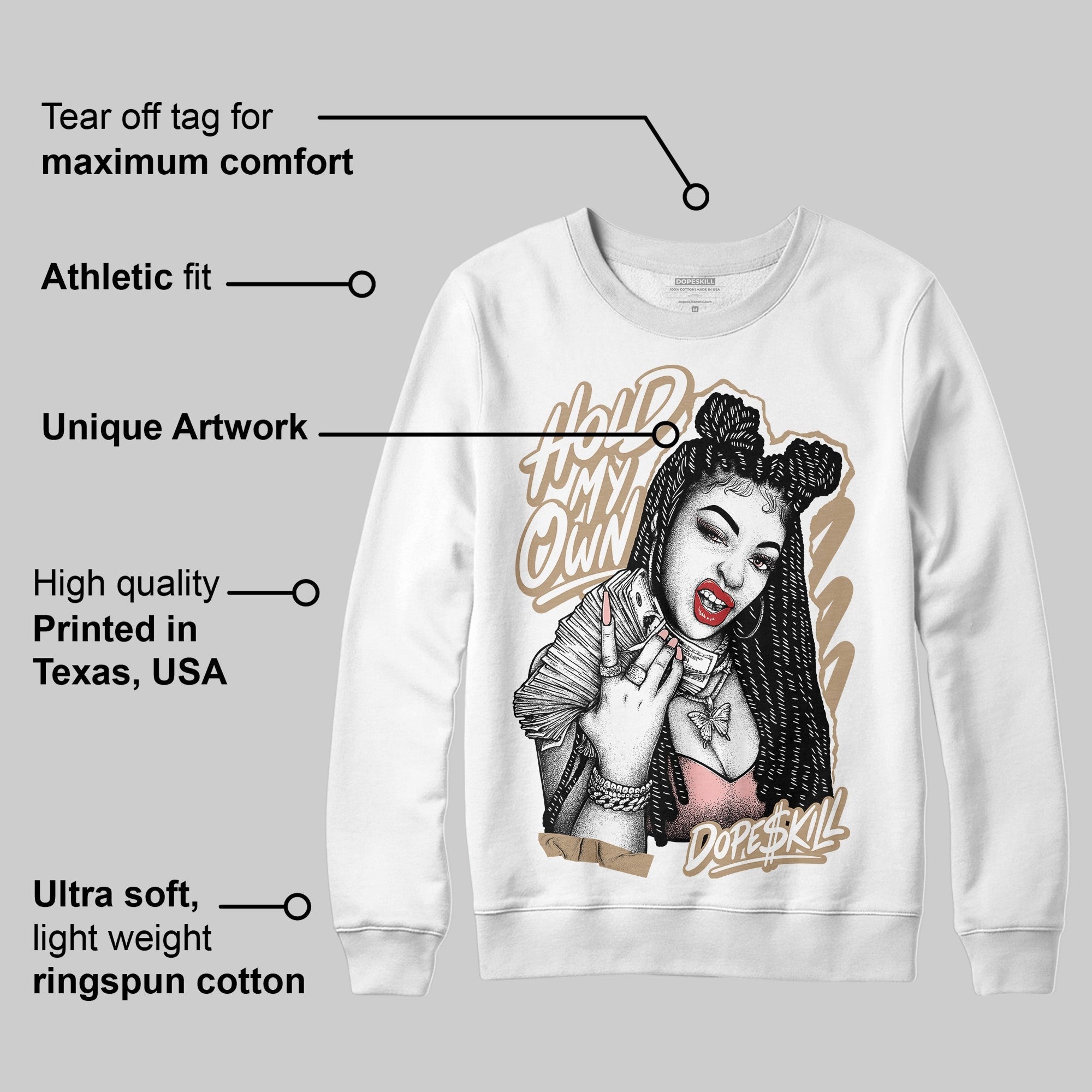 AIR FORCE 1 LINEN DopeSkill Sweatshirt New H.M.O Graphic