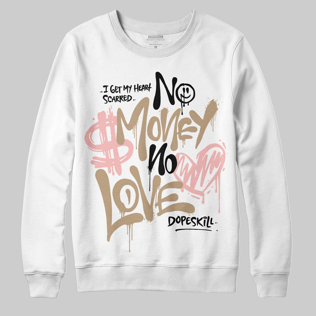 AIR FORCE 1 LINEN DopeSkill Sweatshirt No Money No Love Typo Graphic