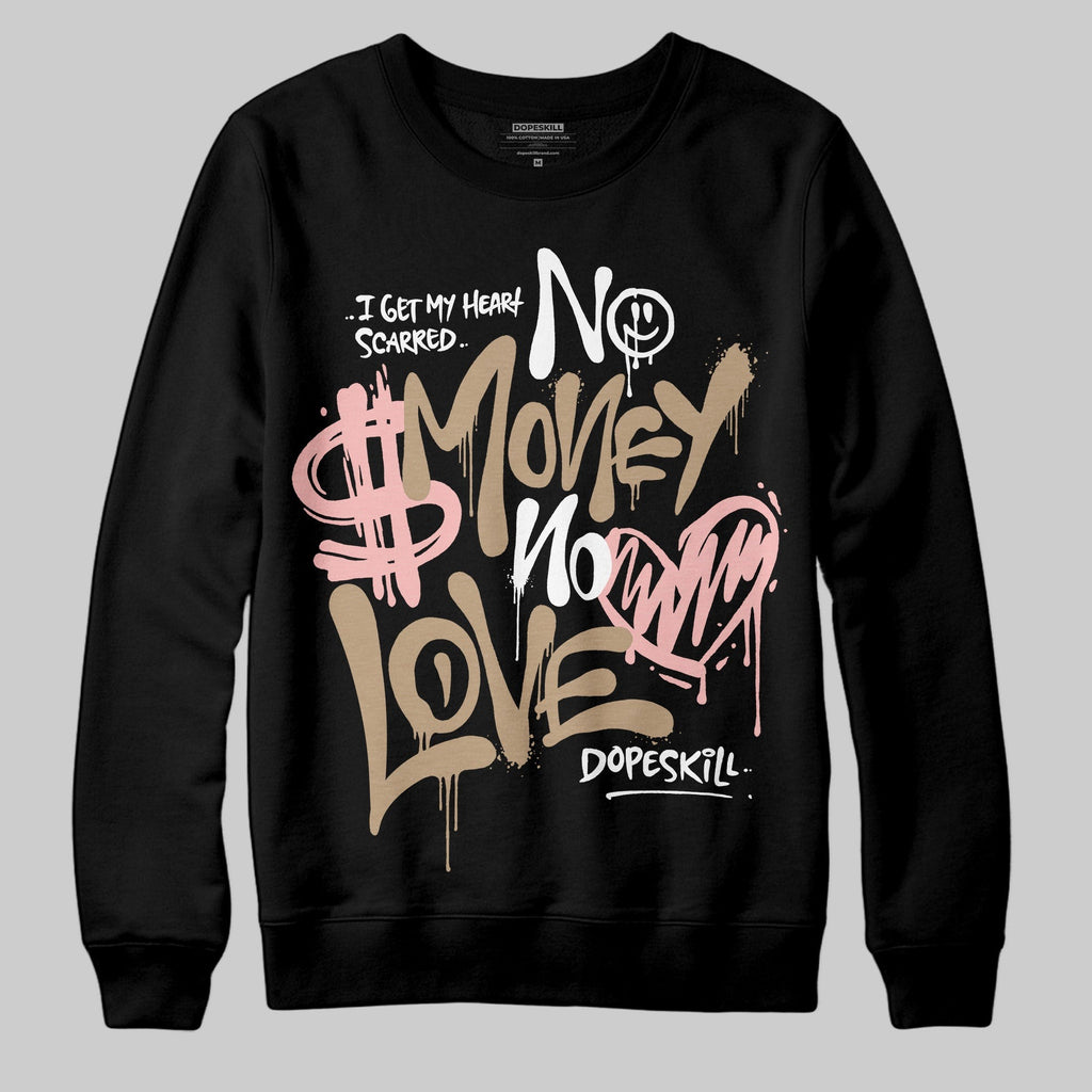 AIR FORCE 1 LINEN DopeSkill Sweatshirt No Money No Love Typo Graphic