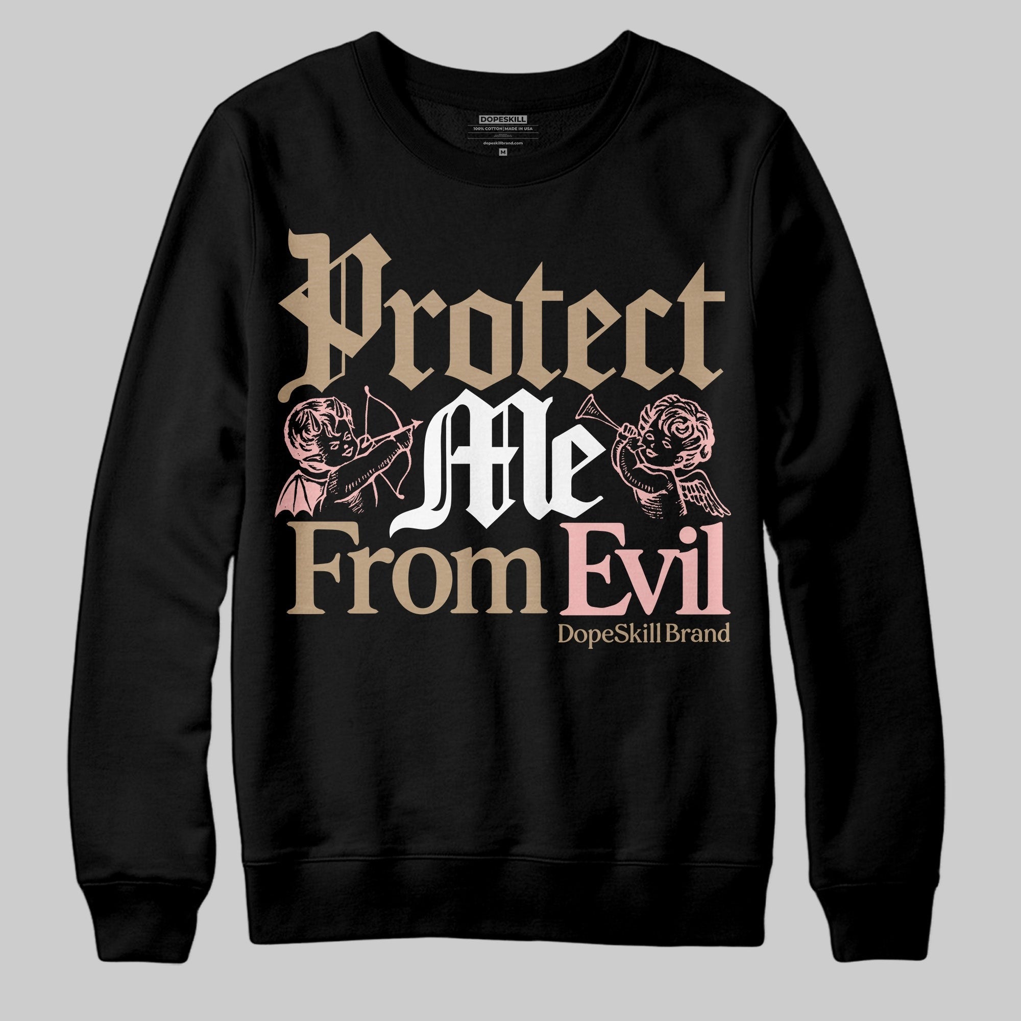 AIR FORCE 1 LINEN DopeSkill Sweatshirt Protect Me From Evil Graphic