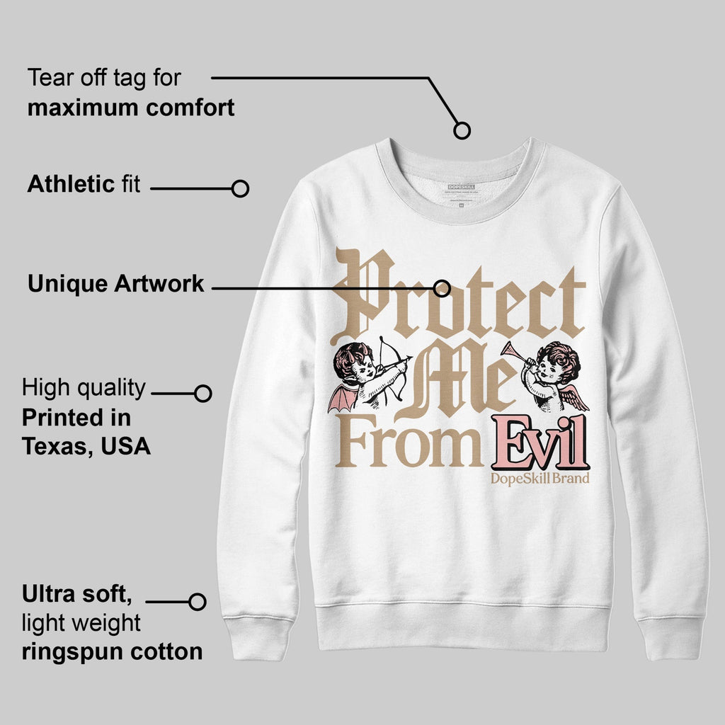 AIR FORCE 1 LINEN DopeSkill Sweatshirt Protect Me From Evil Graphic