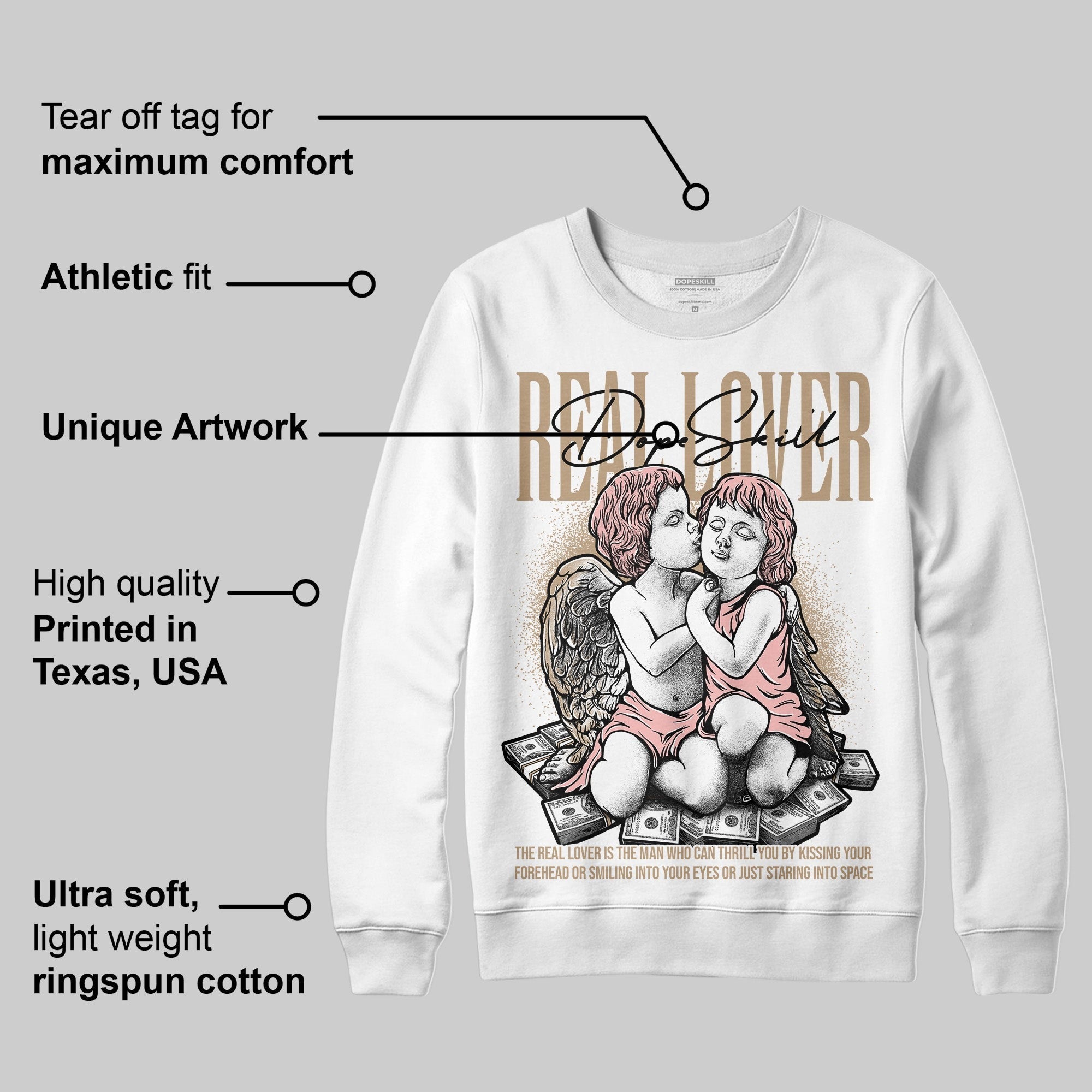 AIR FORCE 1 LINEN DopeSkill Sweatshirt Real Lover Graphic
