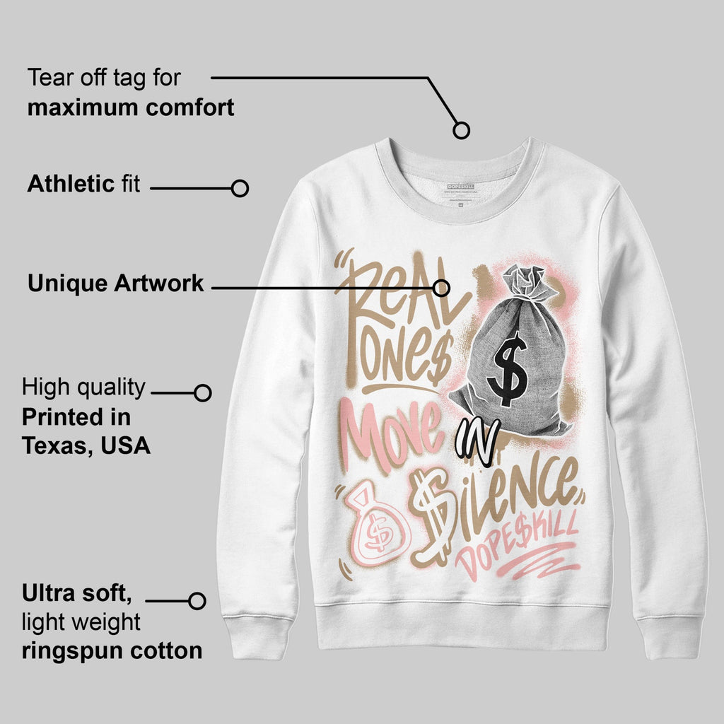 AIR FORCE 1 LINEN DopeSkill Sweatshirt Real Ones Move In Silence Graphic