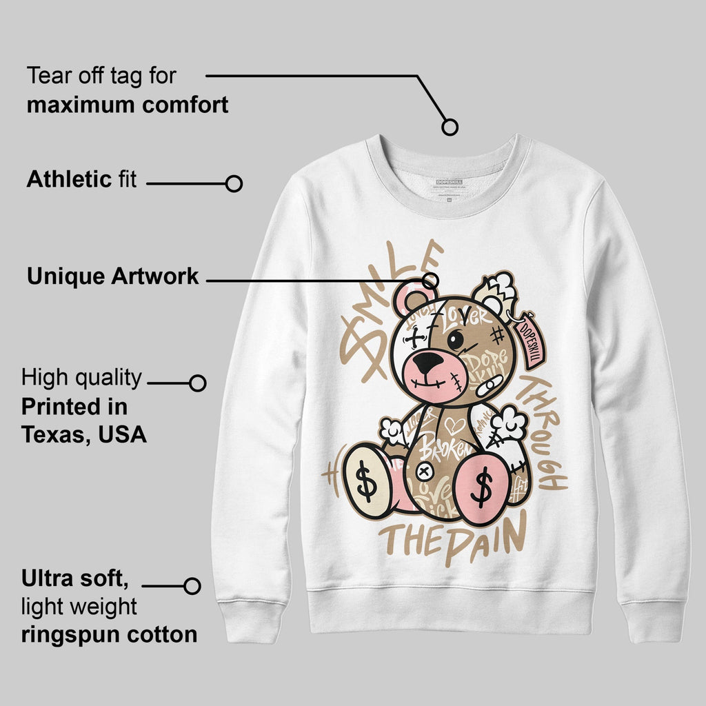 AIR FORCE 1 LINEN DopeSkill Sweatshirt Smile Through The Pain Graphic