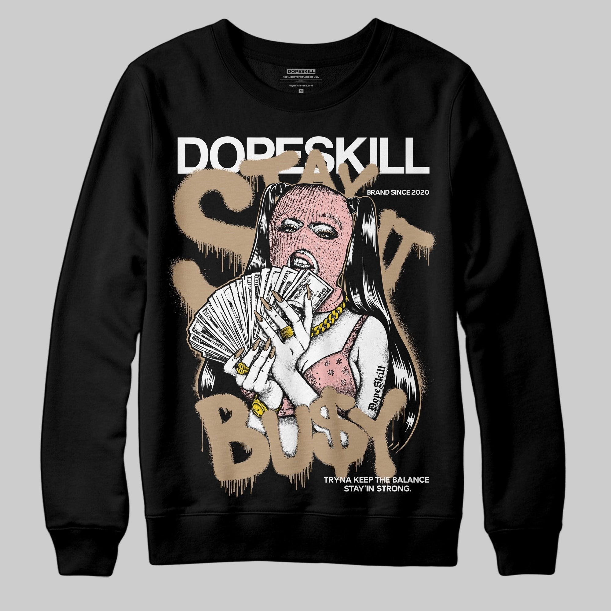 AIR FORCE 1 LINEN DopeSkill Sweatshirt Stay It Busy Graphic