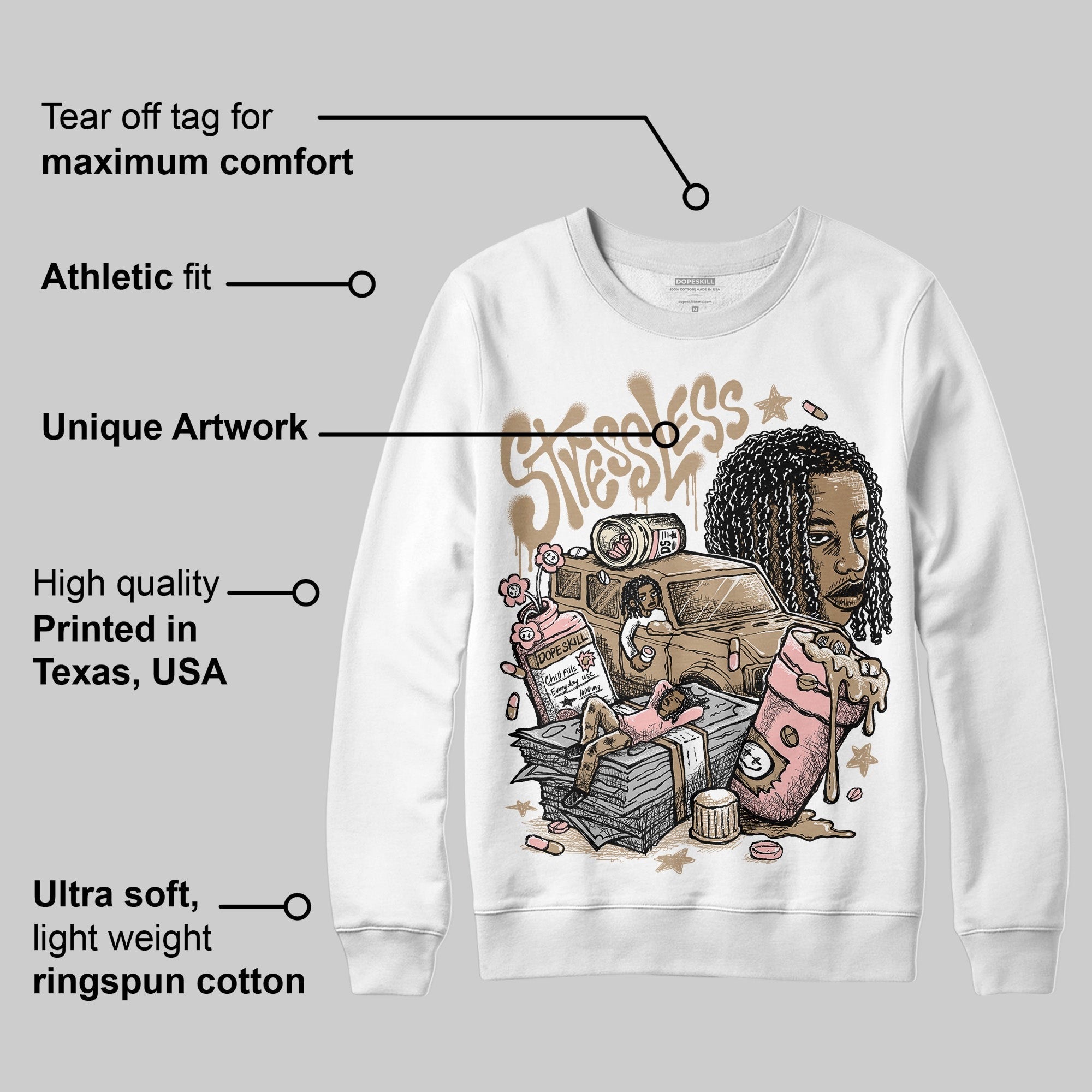 AIR FORCE 1 LINEN DopeSkill Sweatshirt Stressless Graphic